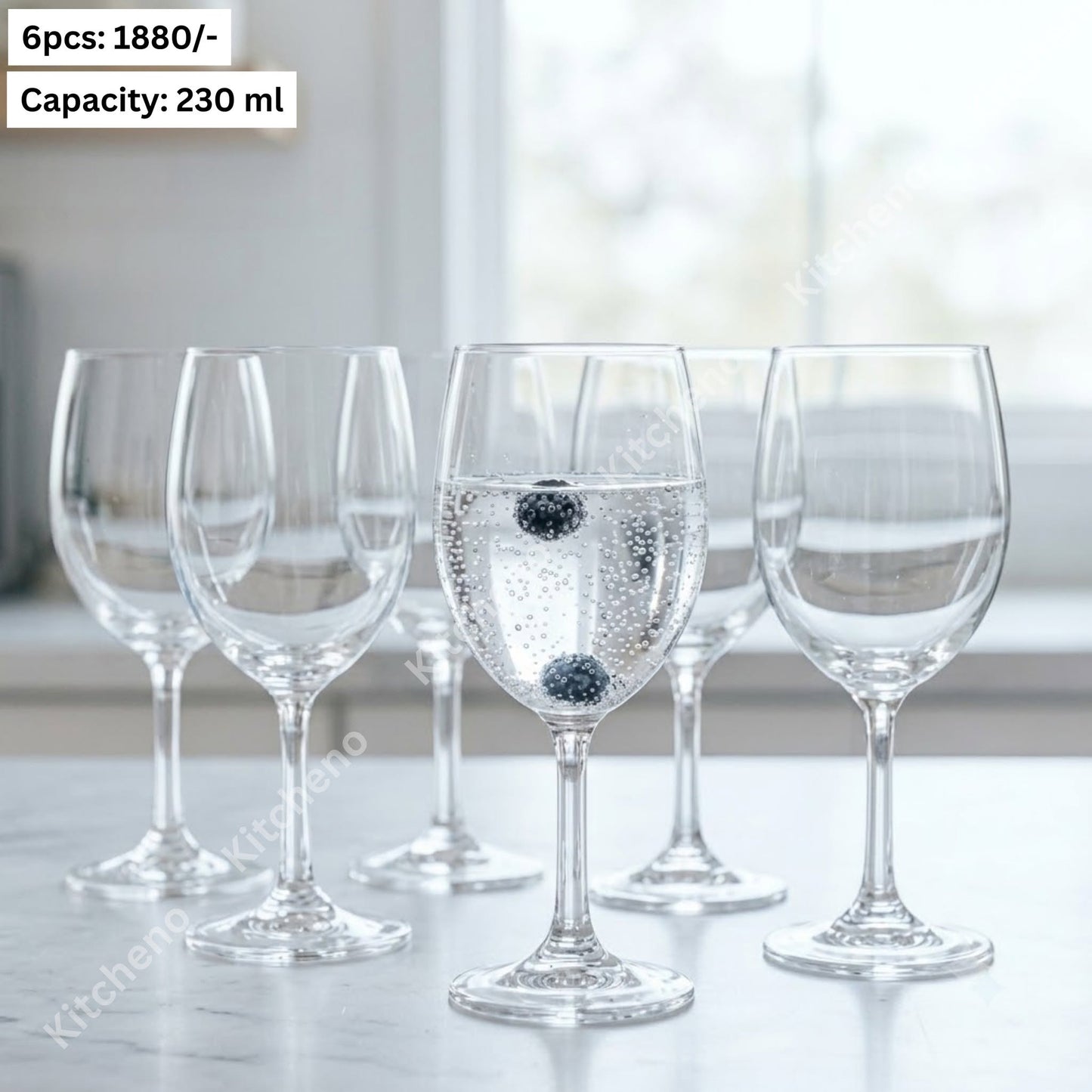 Premium 6-Piece Classic Wine Glass Set