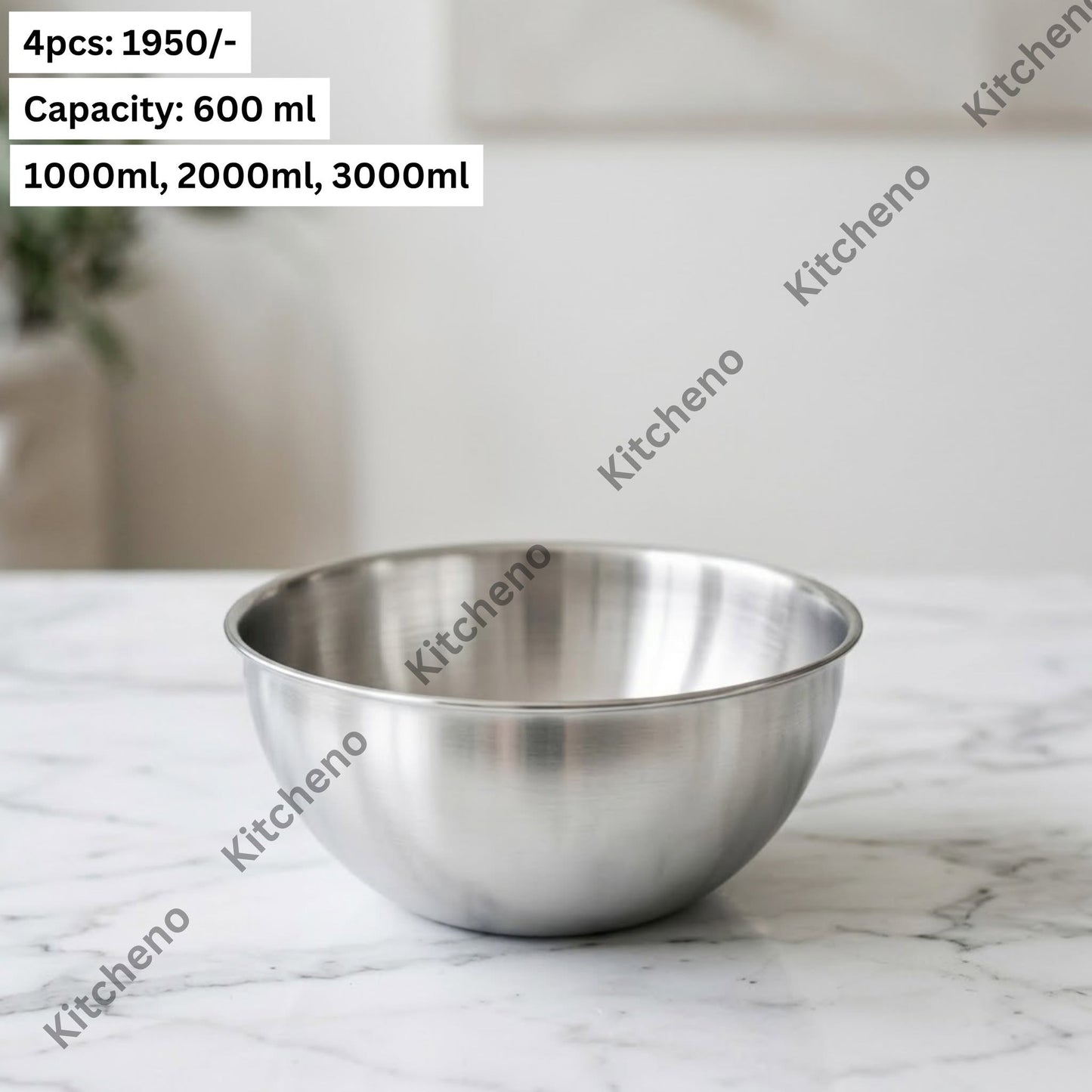 Modern Nestable Stainless Steel Mixing Bowl Collection for Prep and Elegant Serving