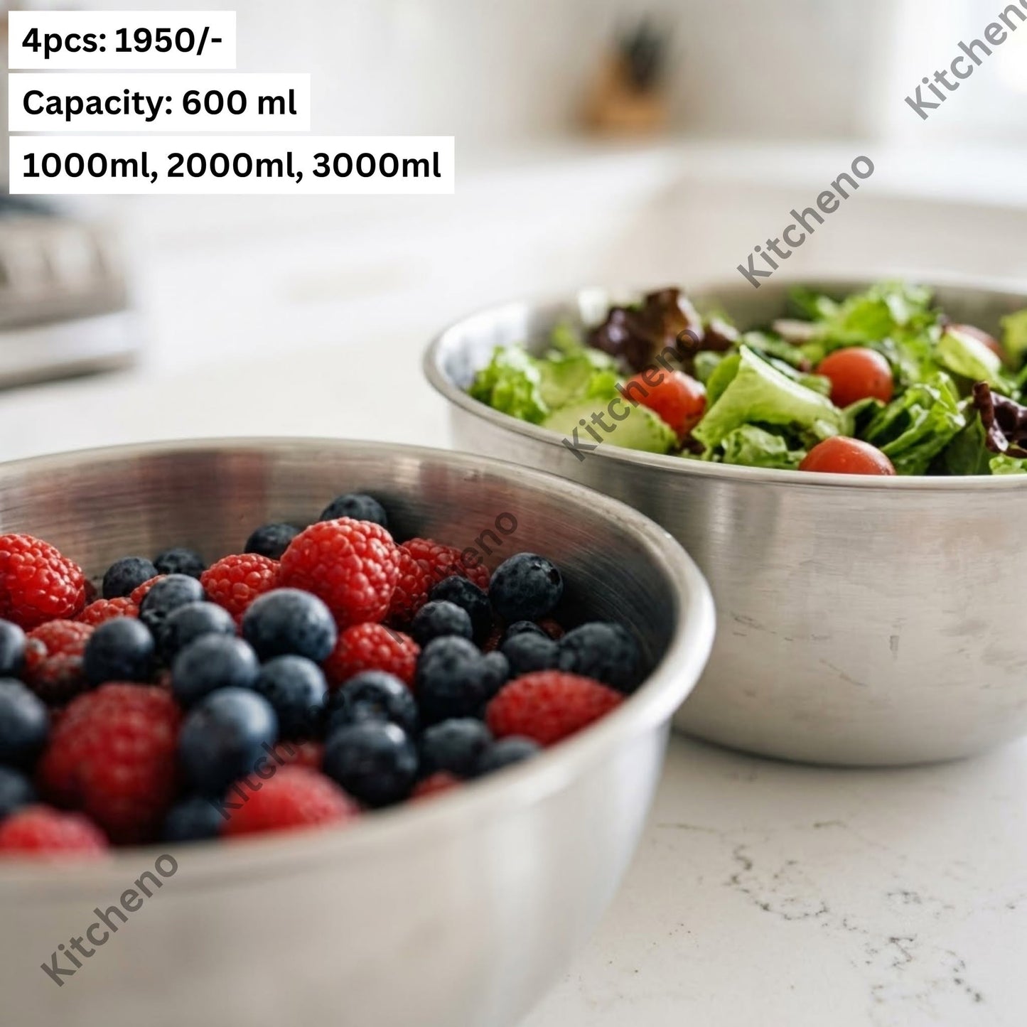 Modern Nestable Stainless Steel Mixing Bowl Collection for Prep and Elegant Serving