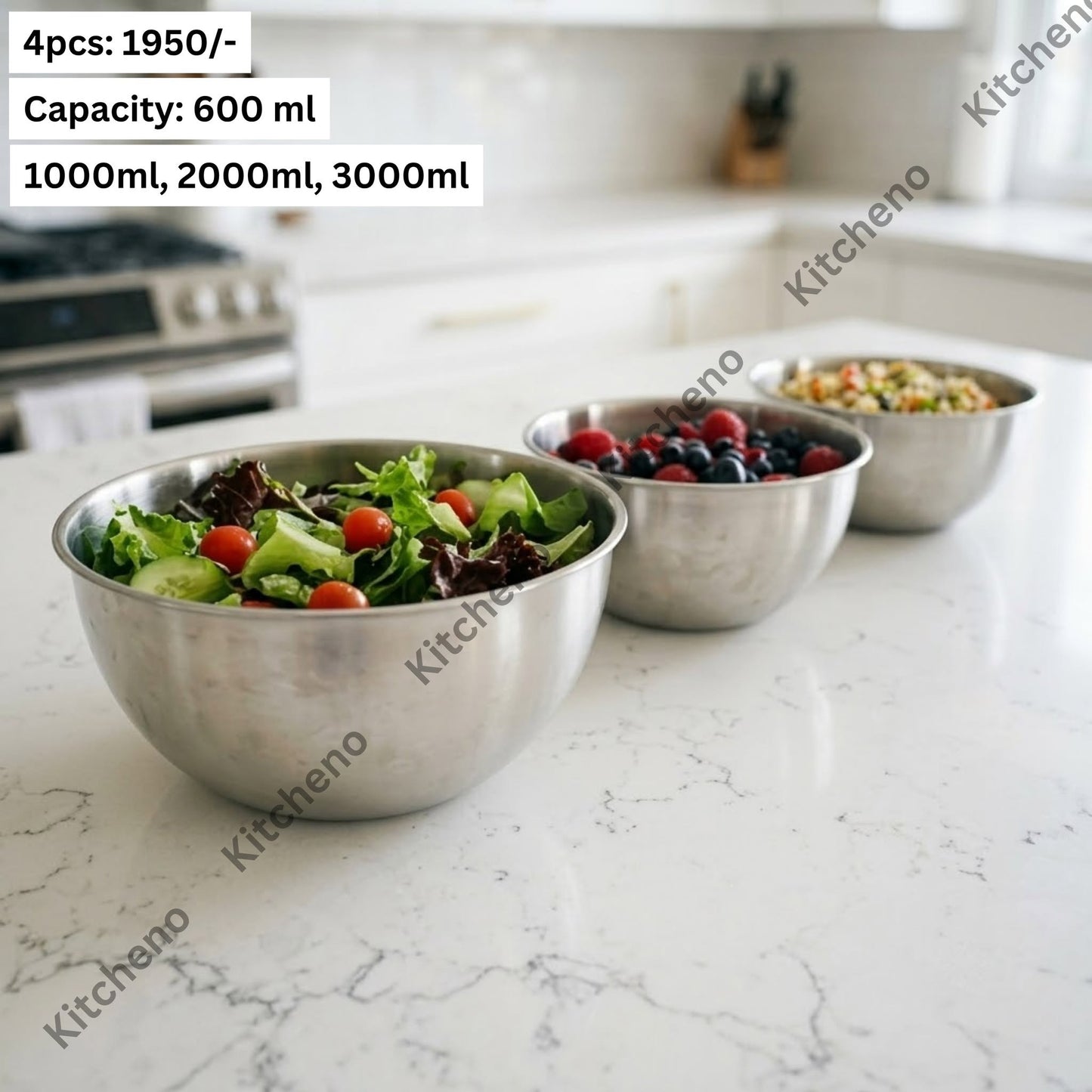 Modern Nestable Stainless Steel Mixing Bowl Collection for Prep and Elegant Serving