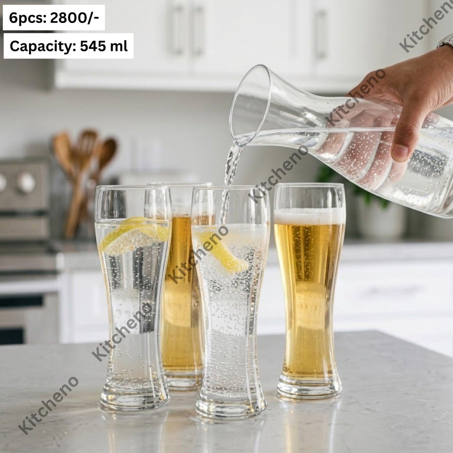 Versatile Clear Glassware Set for Beverages and Layered Desserts