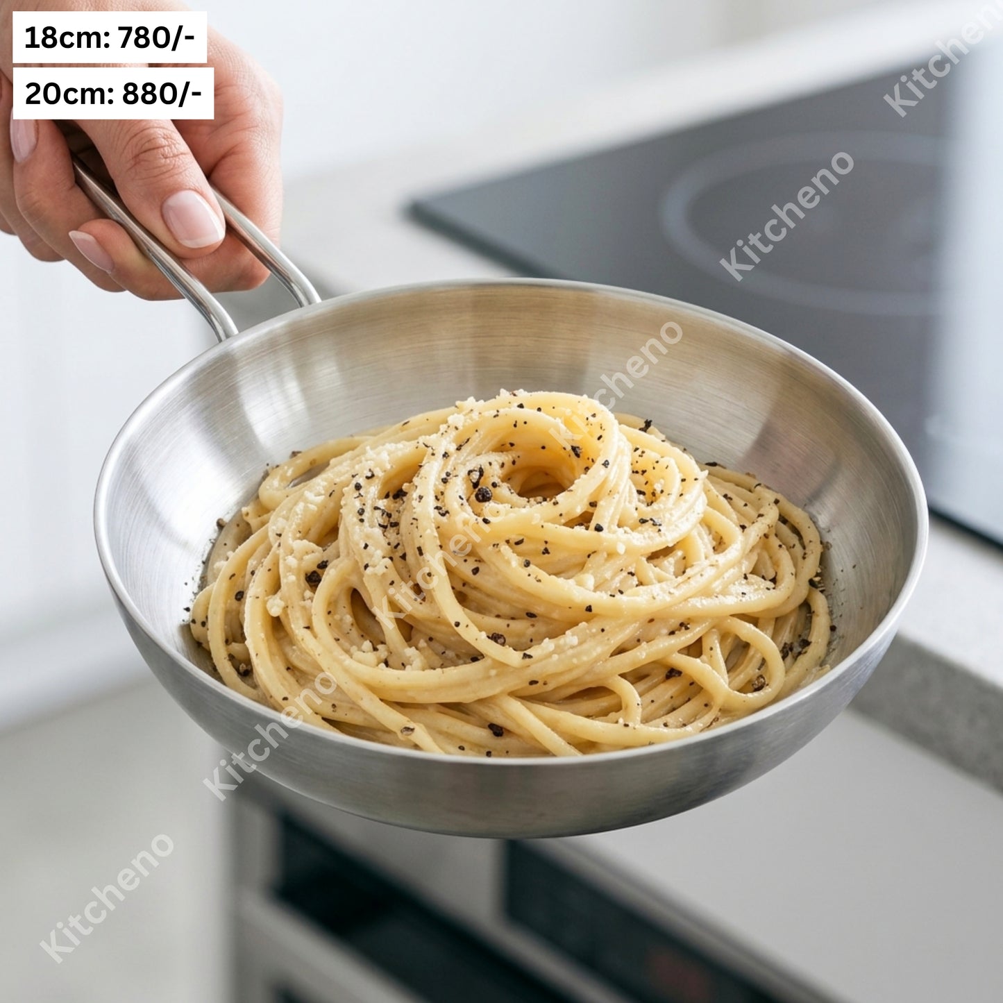 Multi-Purpose Stainless Steel Frying Pan